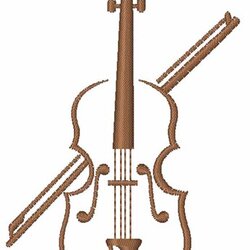 Outstanding Satin Stitch Embroidery Design Violin Outline Inches