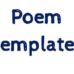 Excellent Poem Templates Teaching Resources Op
