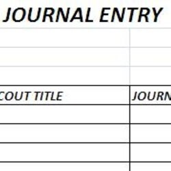 Supreme Create The Journal And Entry With Excel Part Tips Blank Accounting