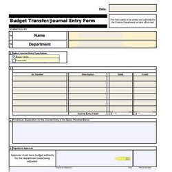 Swell Journal Entry Templates In Form Template