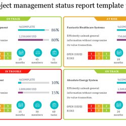 Exceptional Project Management Status Report Template Google Slide
