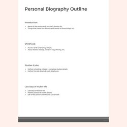 Fantastic Biography Templates Doc Excel Template Outline Personal Word Examples Docs Sample Format Formats