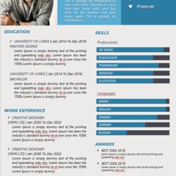 Outstanding Free Resume Template For