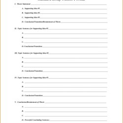Matchless Outline Format Template Printable Documents Sermon Research Paragraph Argumentative Narrative