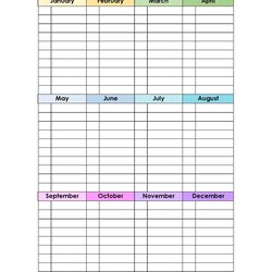High Quality Free Birthday List Template Customize Then Print Word
