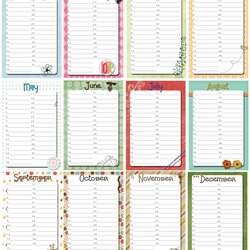 Outstanding Perfect Editable Birthday Calendar Template Free Get Your Easy To Use List
