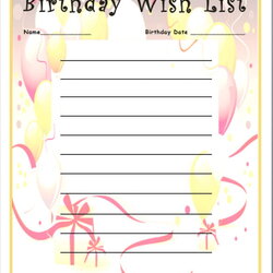 Sterling Birthday List Template Free In Design Format Download Wish Templates Word Printable Print