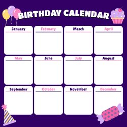 Office Birthday List Free Template Printable Calendar