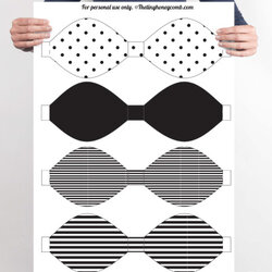 Printable Paper Bow With Template The Tiny Honeycomb Cut