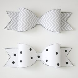 Exceptional Freebie Friday Printable Paper Bows Ash And Crafts Bow Template