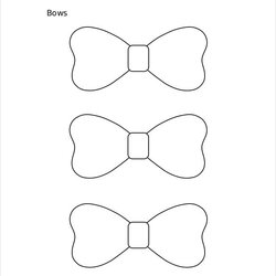 Spiffing Paper Bow Templates Free Sample Example Format Download Template Tie Printable Bows Para Fondant