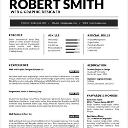 Matchless Free Standard Resume Template In Doc Format Good Templates