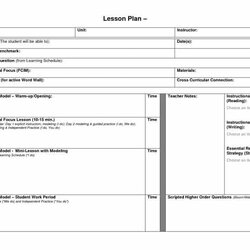 Spiffing Free Lesson Plan Templates Word Excel Formats Template