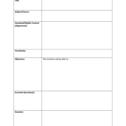 Exceptional Free Lesson Plan Templates Word Excel Formats Example Examples