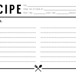 Fantastic Free Recipe Card Templates Excel Formats Template Word Microsoft Cookbook Cards Book Paper Example