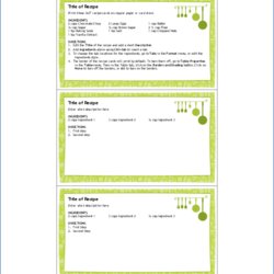 Superior Free Printable Recipe Card Template For Word Avery