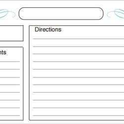 Recipe Card Templates Word Excel Cards