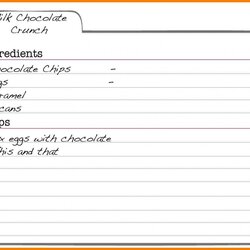 Brilliant Blank Word Recipe Card Template Free For With Cookbook Ms Cards Collection Templates