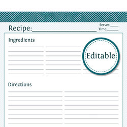 Smashing Full Page Recipe Template For Word Business Printable Card Templates Editable Cards Instant Book