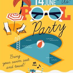 Try These Cool Attention Grabbing Homemade Pool Party Invitations Invitation Summer Template Invites Blast
