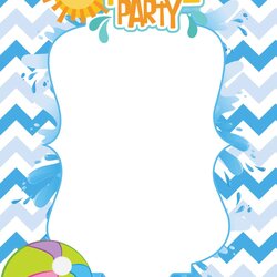 Preeminent Free Printable Pool Party Birthday Invitation Templates Download Following
