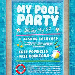 Peerless Pool Party Invitations Template Collection Invitation Source