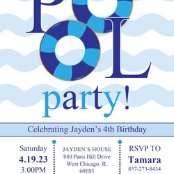 Perfect Pool Party Invitation Templates Editable Download Hundreds Invitations