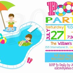 Magnificent Pool Party Invitation Template Free Inspirational Kids