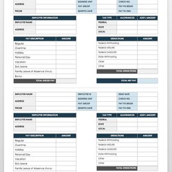 Magnificent Free Pay Stub Templates Template Word Basic