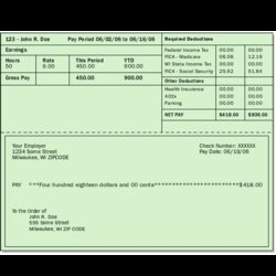 Pay Stub Template Word Document Business Excel Blank Templates Paycheck Sample Payroll Printable Fill Stubs