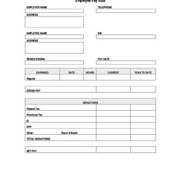 Swell Great Pay Stub Paycheck Templates Template Employee Statement Direct Deposit Earning Printable Earnings