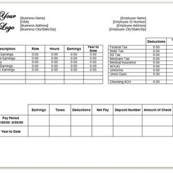 Perfect Download Free Pay Stub Template For Microsoft Word Or Excel Templates Check Payroll Paycheck Stubs