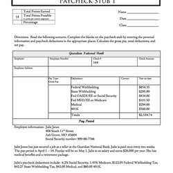 Spiffing Great Pay Stub Paycheck Templates Template Kb