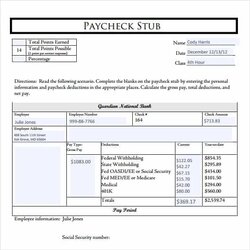 Great Pay Stub Templates Word Excel Formats Template Check Paycheck Payroll Sample Deposit Direct Printable
