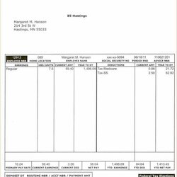 Matchless Printable Pay Stub Templates In Word Format Template
