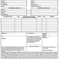 Wizard Free Bill Of Lading Template Word Excel Formats Sample Templates Examples
