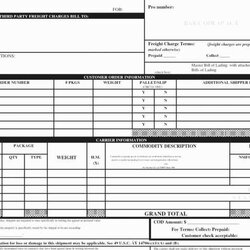 Cool Free Bill Of Lading Template Excel Resume Tom Templates March Posted Comments Lovely Example Form
