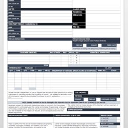 Wonderful Bill Of Lading Template Excel Sample Templates Generic Word
