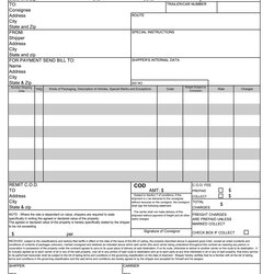 Magnificent How To Create Bill Of Lading In Excel Fill Online Printable Template Straight Big