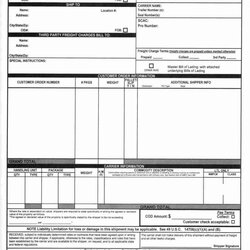 Fantastic Free Bill Of Lading Template Word Excel Formats Straight Ups Terms Conditions House Spreadsheet