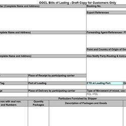 Best Bill Of Lading Excel Templates Sample