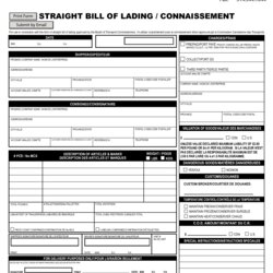 Outstanding Free Bill Of Lading Template Word Excel Formats Sample Opens Window Click