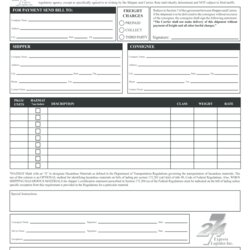 Legit Free Bill Of Lading Template Excel For Your Needs Form Printable Blank Fill Sample Large