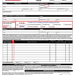 Admirable Excel Bill Of Lading Template For Your Needs Forms Source Samples