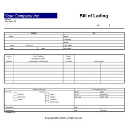 Free Printable Bill Of Lading Template Templates