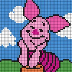 Excellent Best Images About Pixel Art Templates On Piglet Square Patterns Pattern Stitch Disney Winnie Pooh