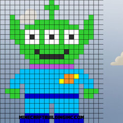 Pixel Art Templates Rich Image And Wallpaper Alien Toy Story Template Building Character Easy Inc Characters