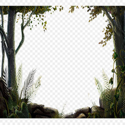 Terrific Forest Nature Vector Images Border Pixel Tree Image