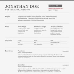 Professional Resume Templates For Free Download And