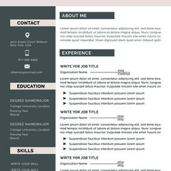 Sterling Resume Template Modern Professional Resumes Opinion